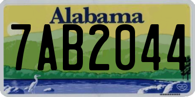 AL license plate 7AB2044