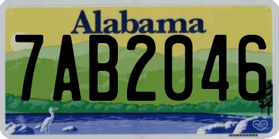 AL license plate 7AB2046