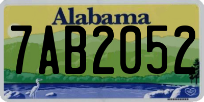 AL license plate 7AB2052