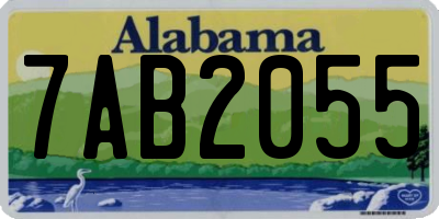 AL license plate 7AB2055