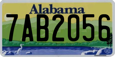AL license plate 7AB2056