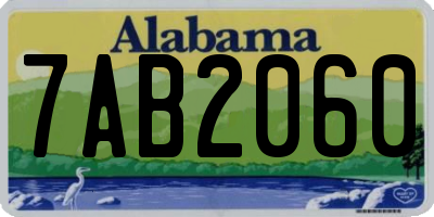 AL license plate 7AB2060