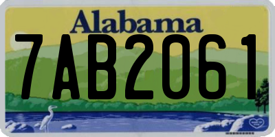 AL license plate 7AB2061