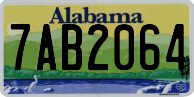 AL license plate 7AB2064