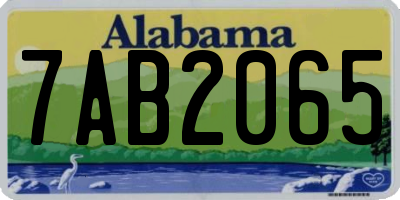 AL license plate 7AB2065