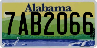 AL license plate 7AB2066