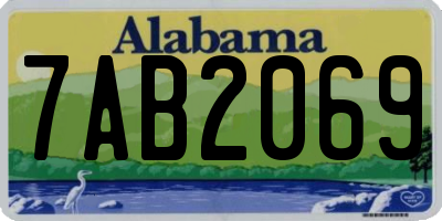 AL license plate 7AB2069