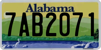 AL license plate 7AB2071