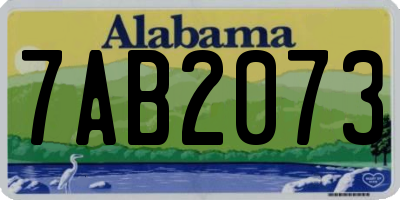 AL license plate 7AB2073