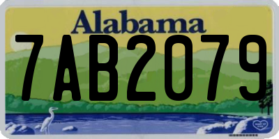 AL license plate 7AB2079