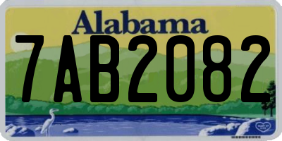 AL license plate 7AB2082
