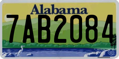 AL license plate 7AB2084