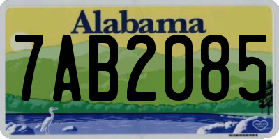 AL license plate 7AB2085
