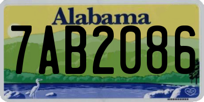 AL license plate 7AB2086
