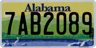 AL license plate 7AB2089