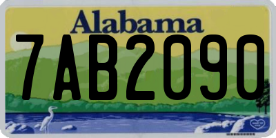 AL license plate 7AB2090