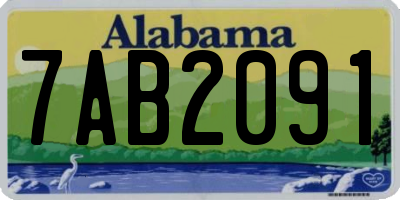 AL license plate 7AB2091