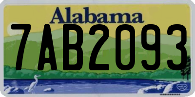AL license plate 7AB2093