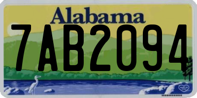 AL license plate 7AB2094