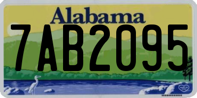AL license plate 7AB2095