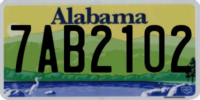AL license plate 7AB2102