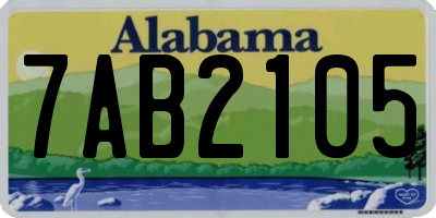 AL license plate 7AB2105
