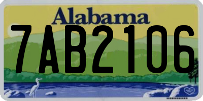 AL license plate 7AB2106