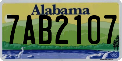 AL license plate 7AB2107