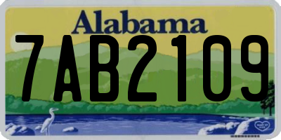 AL license plate 7AB2109