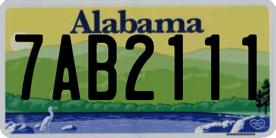 AL license plate 7AB2111