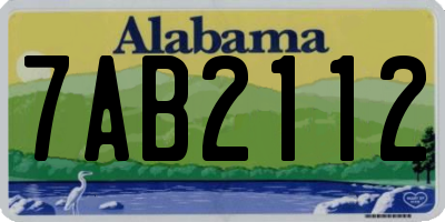 AL license plate 7AB2112