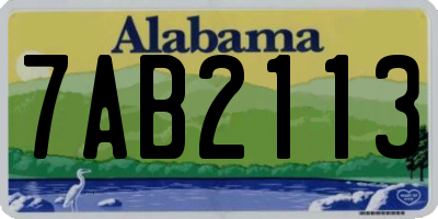 AL license plate 7AB2113