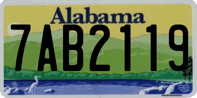 AL license plate 7AB2119