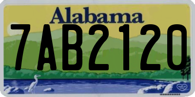 AL license plate 7AB2120