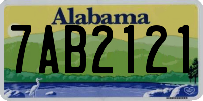 AL license plate 7AB2121