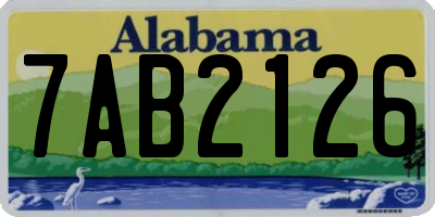 AL license plate 7AB2126