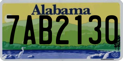 AL license plate 7AB2130