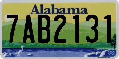 AL license plate 7AB2131