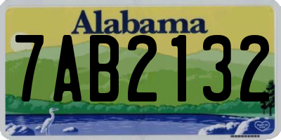 AL license plate 7AB2132