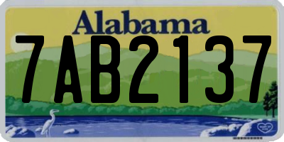 AL license plate 7AB2137