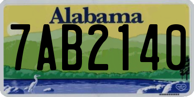AL license plate 7AB2140