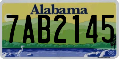 AL license plate 7AB2145