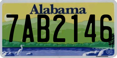 AL license plate 7AB2146