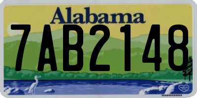 AL license plate 7AB2148