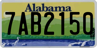 AL license plate 7AB2150