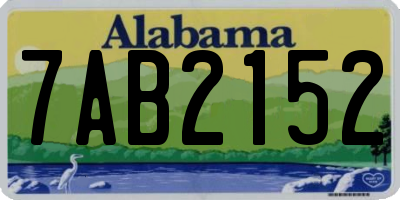 AL license plate 7AB2152