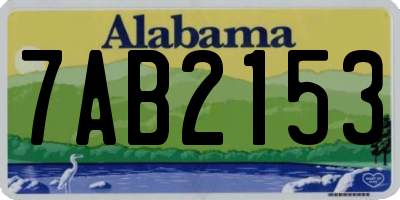 AL license plate 7AB2153