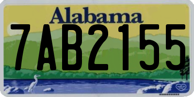 AL license plate 7AB2155