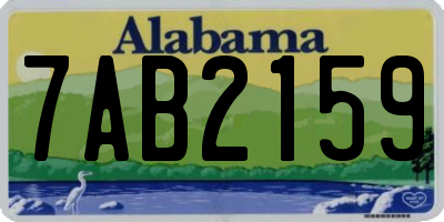 AL license plate 7AB2159