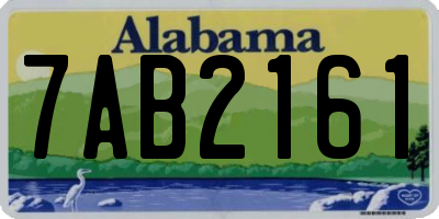 AL license plate 7AB2161